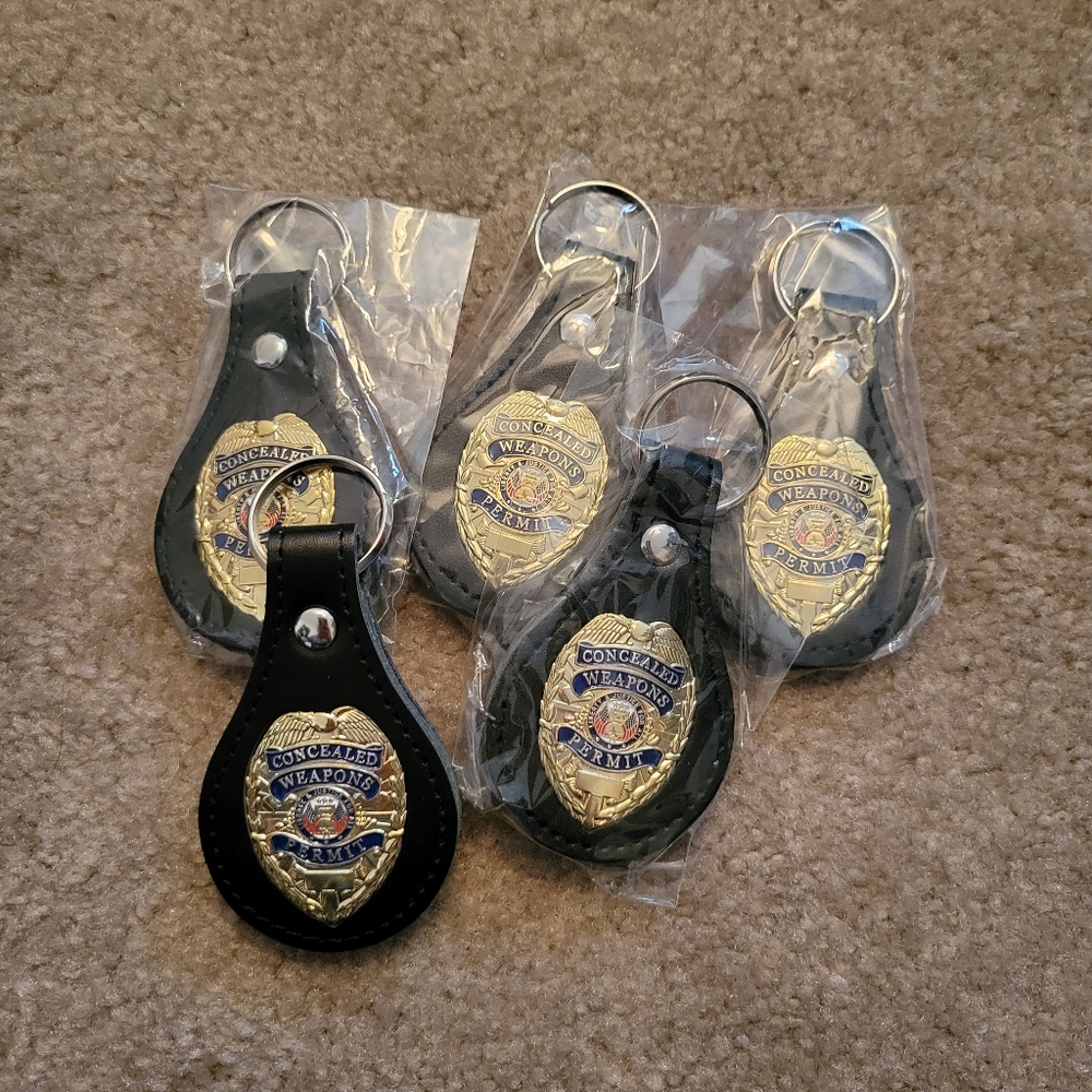 Lot of 5 CWP Leather Key fob